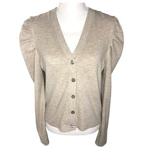 7 FOR ALL MANKIND NWT Puff Sleeve Cardigan Sweater